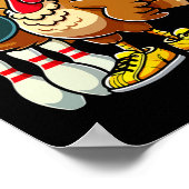 感謝祭ボーリングシャツウィメンズおもしろいトルコ ポスター (角)