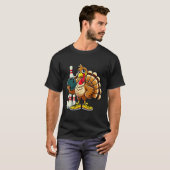 感謝祭ボーリングシャツウィメンズおもしろいトルコ Tシャツ (正面フル)