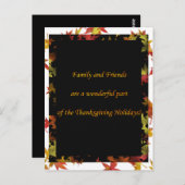 感謝祭ポストカード招待状forディナー ポストカード (正面/裏面)