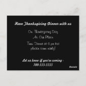 感謝祭ポストカード招待状forディナー ポストカード (裏面)