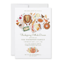 感謝祭ポトラックディナー招待状