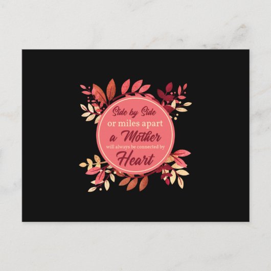 感謝祭マザードーターマム秋衣装女性 ポストカード (正面)