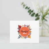 感謝祭マザードーターマム秋衣装女性 ポストカード (スタンド正面)