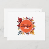 感謝祭マザードーターマム秋衣装女性 ポストカード (正面/裏面)