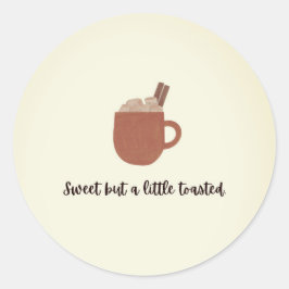 感謝祭マシュマロおもしろい引用文フード付きスウェットシャツ ラウンドシール