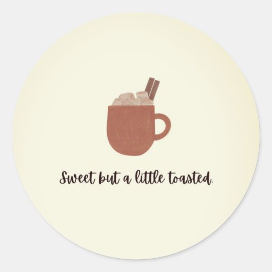 感謝祭マシュマロおもしろい引用文フード付きスウェットシャツ ラウンドシール (正面)