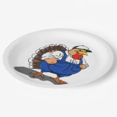 感謝祭マンガ農家トルコ ペーパープレート (アングル)