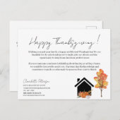 感謝祭マーケティング実在エテート不動産仲介業者 シーズンポストカード (正面/裏面)