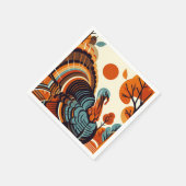 感謝祭ミッドセンチュリーモダンナプキン スタンダードカクテルナプキン (角)