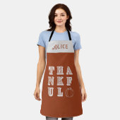 感謝祭ミニマルシンプルリスト エプロン (着用した状態)