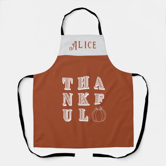 感謝祭ミニマルシンプルリスト エプロン (正面)
