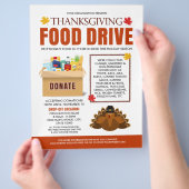 感謝祭ミニマルフードドライブチャリティーファンドレイザー チラシ (手)