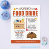 感謝祭ミニマルフードドライブチャリティーファンドレイザー チラシ (シングル)