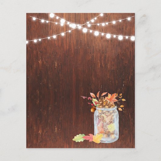 感謝祭メイスンジャイルライツウッドインビティ素朴ティ チラシ (裏面)