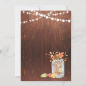 感謝祭メイスンジャイルライトウッド素朴 招待状 (裏面)