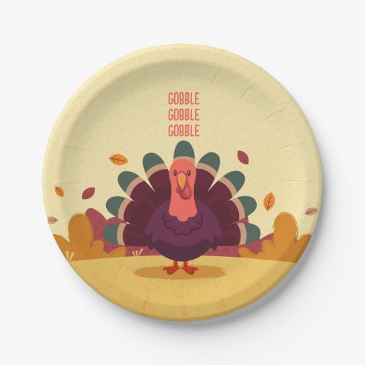 感謝祭メリートルコ秋パーティープレート ペーパープレート (正面)