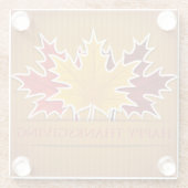 感謝祭メープルの葉 ガラスコースター (裏面)