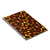 感謝祭メープル葉のパターン ノートブック (右側)