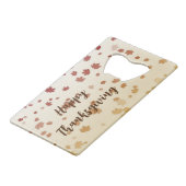 感謝祭メープル葉 クレジットカード栓抜き (正面アングル)