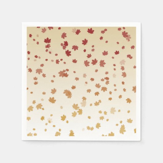 感謝祭メープル葉 スタンダードカクテルナプキン (正面)