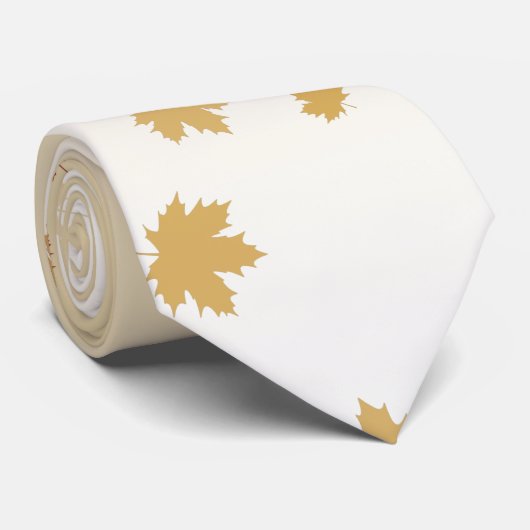 感謝祭メープル葉 ネクタイ (ロール)