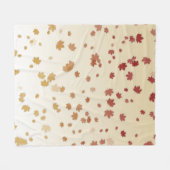 感謝祭メープル葉 フリースブランケット (正面(横))