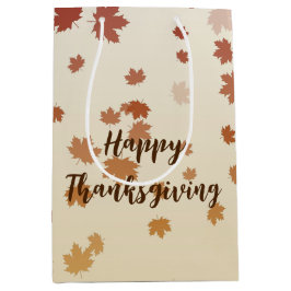 感謝祭メープル葉 ミディアムペーパーバッグ