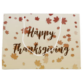 感謝祭メープル葉 ラージペーパーバッグ