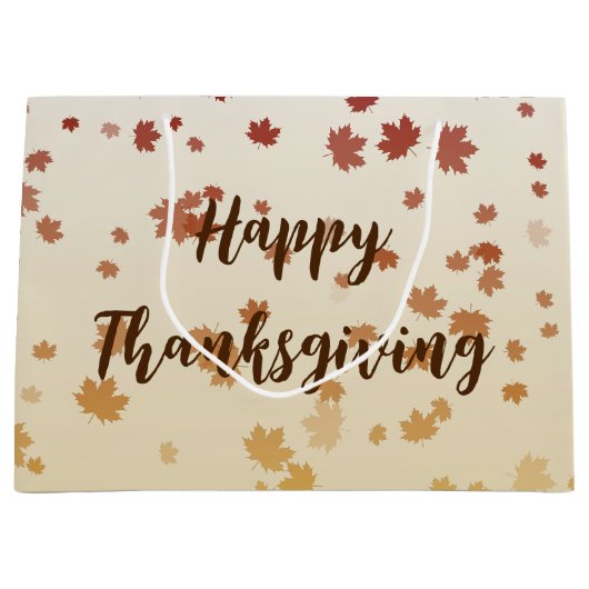 感謝祭メープル葉 ラージペーパーバッグ (正面)