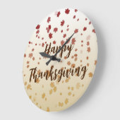 感謝祭メープル葉 ラージ壁時計 (傾斜)