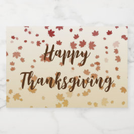 感謝祭メープル葉 リキュールボトルラベル