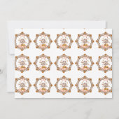 感謝祭メープル離れスフレーム秋招待状 招待状 (裏面)