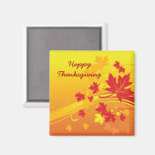 感謝祭メープル離れ紅葉のカスタム マグネット (正面/裏面)