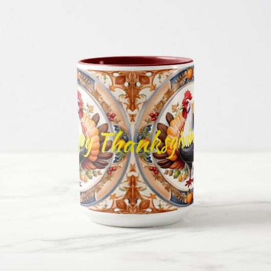 感謝祭モダンかぼちゃの秋コレクション マグカップ (中央)