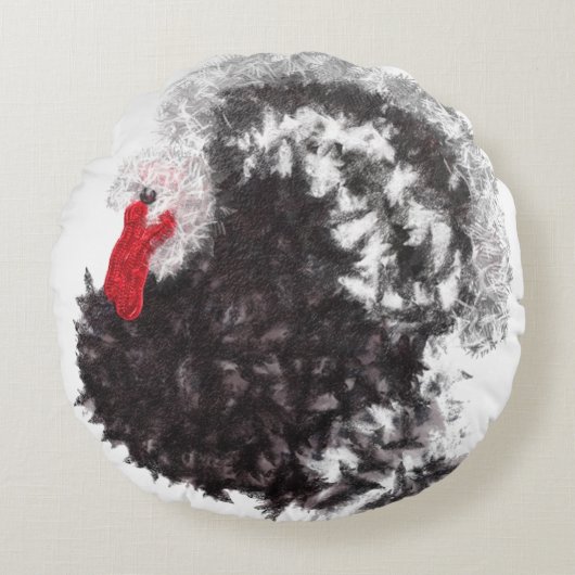 感謝祭モダンのグラムトルコ ラウンドクッション (正面)