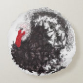 感謝祭モダンのグラムトルコ ラウンドクッション (裏面)