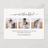 感謝祭モダンのスクリプト写真 シーズンポストカード (正面)