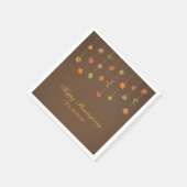 感謝祭モダンのパーティー紙ナプキンス スタンダードカクテルナプキン (角)