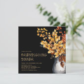 感謝祭モダンの友エレガント付け 招待状 (スタンド正面)