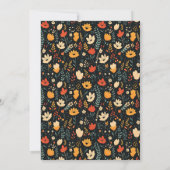 感謝祭モダンディナーエレガントフレンドシップ 招待状 (裏面)