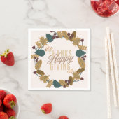 感謝祭モダンディナーパーティーリース スタンダードカクテルナプキン (インサイチュ)