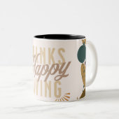 感謝祭モダンディナーパーティーリース ツートーンマグカップ (正面右)