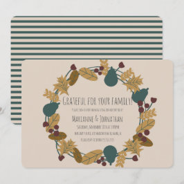 感謝祭モダンディナー感謝リース 招待状