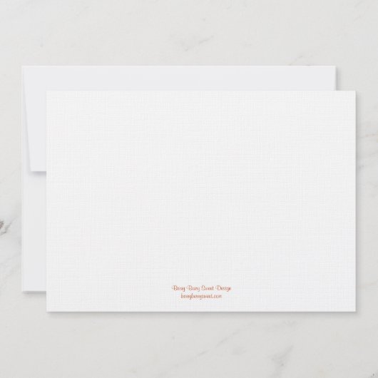 感謝祭モダンディナー招待状 招待状 (裏面)