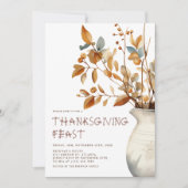 感謝祭モダンディナー秋フレンドシップ 招待状 (正面)