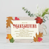 感謝祭モダンディナー離れズウッド招待状 招待状 (スタンド正面)