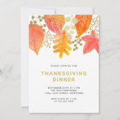 感謝祭モダンディナー 招待状 (正面)