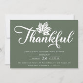 感謝祭モダンディナー 招待状 (正面)