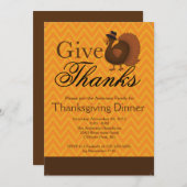 感謝祭モダントルコディナーパーティの招待状 招待状 (正面/裏面)