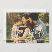 感謝祭モダン家族の写真 シーズンカード (正面)